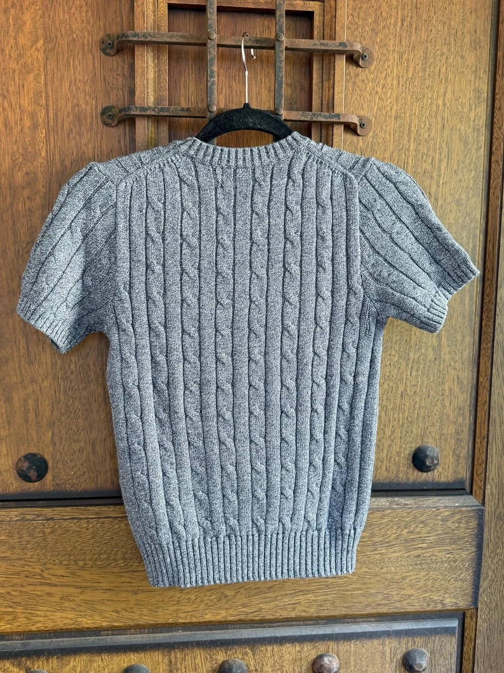 Polo by Ralph Lauren Stone Gray Cable-Knit Crewneck Sweater Size XS